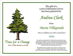 Printable Tree Gift Cards & Certificates