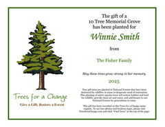 Dedicate Memorial Trees - Printable